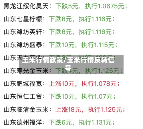 玉米行情政策/玉米行情反转信号-第2张图片