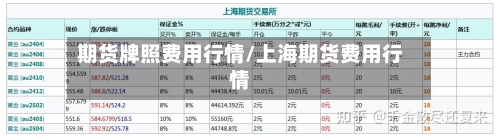 期货牌照费用行情/上海期货费用行情-第2张图片