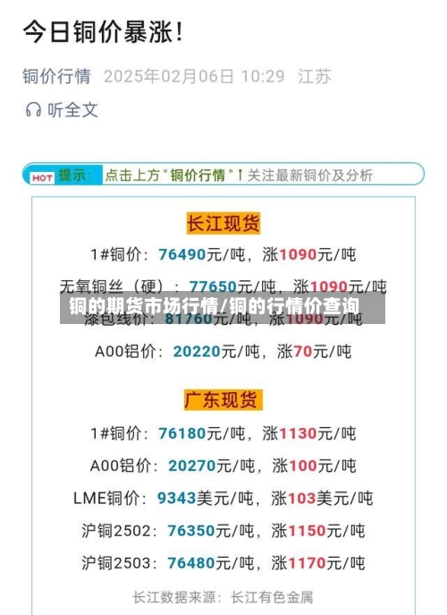 铜的期货市场行情/铜的行情价查询-第3张图片