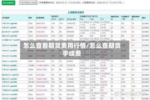 怎么查看期货费用行情/怎么查期货手续费