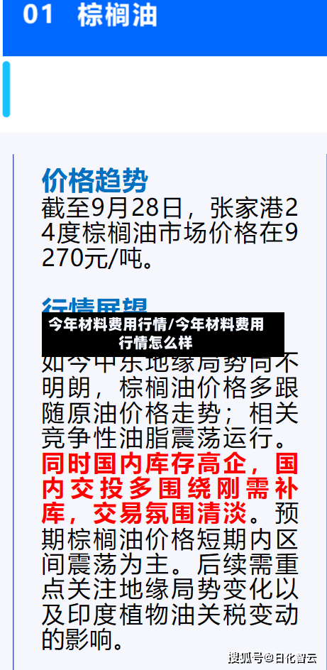 今年材料费用行情/今年材料费用行情怎么样-第2张图片