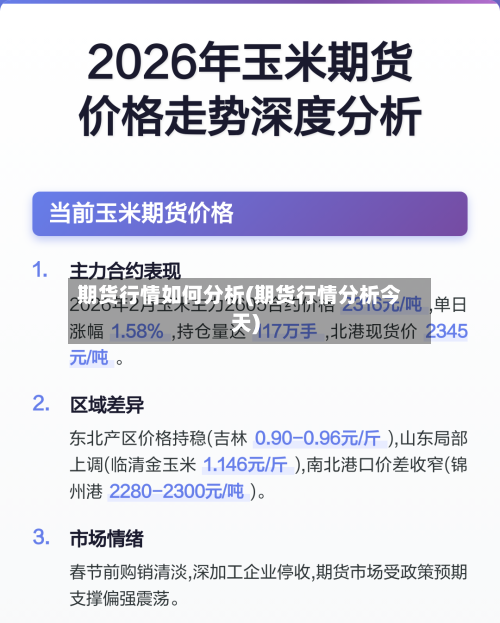 期货行情如何分析(期货行情分析今天)