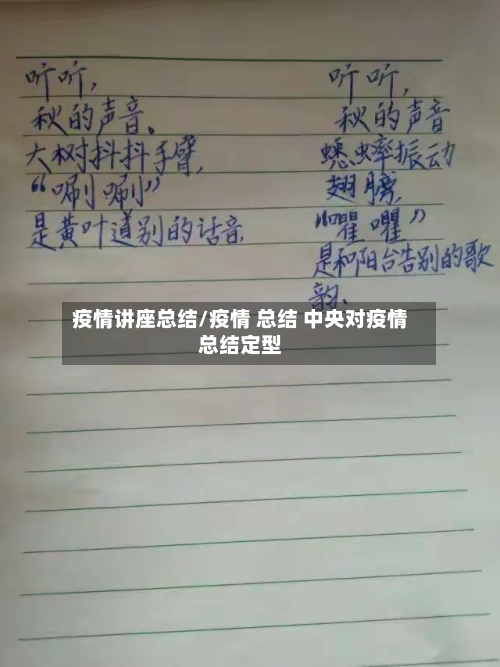 疫情讲座总结/疫情 总结 中央对疫情总结定型