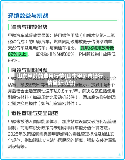 山东甲醇的费用行情(山东甲醇市场行情最新消息)