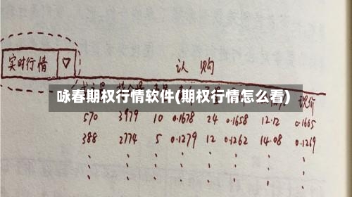 咏春期权行情软件(期权行情怎么看)