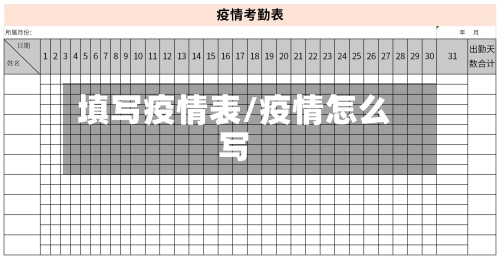 填写疫情表/疫情怎么写