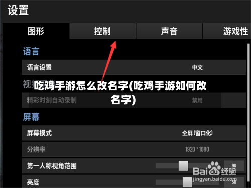 吃鸡手游怎么改名字(吃鸡手游如何改名字)