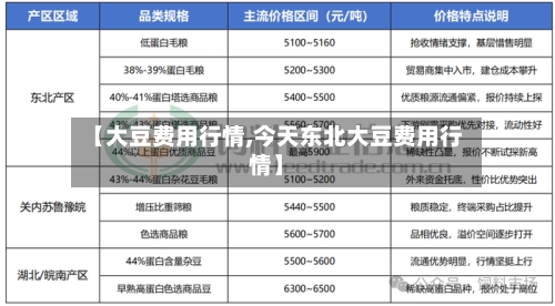 【大豆费用行情,今天东北大豆费用行情】