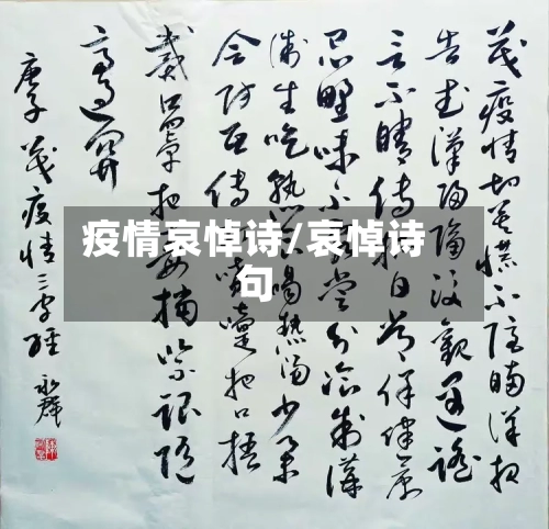 疫情哀悼诗/哀悼诗句-第2张图片