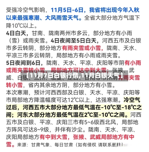 【11月7日白银行情,11月白银天气】-第2张图片
