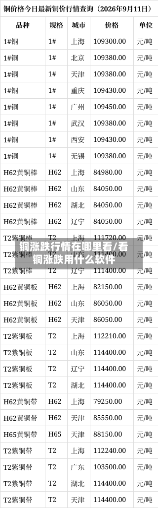 铜涨跌行情在哪里看/看铜涨跌用什么软件