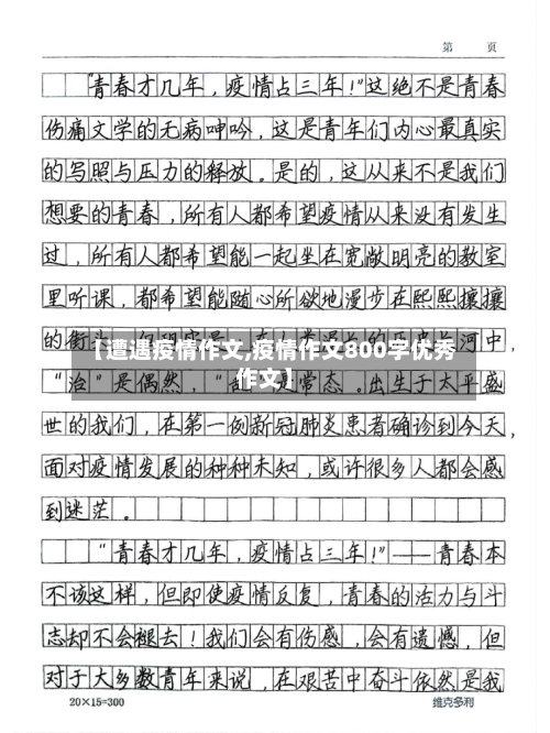 【遭遇疫情作文,疫情作文800字优秀作文】