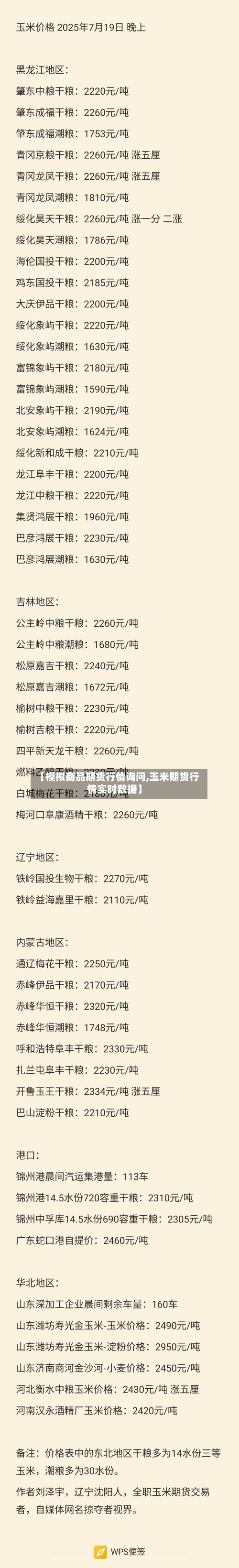 【模拟商品期货行情询问,玉米期货行情实时数据】-第2张图片